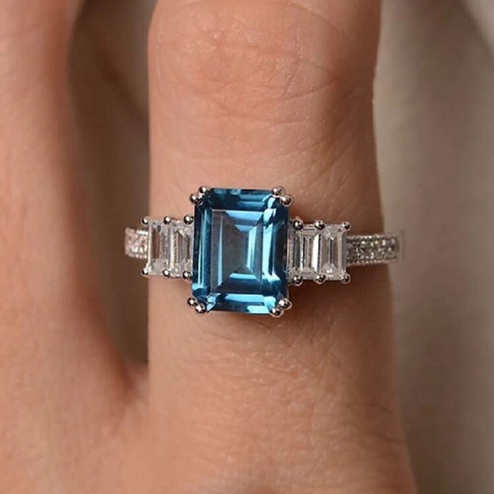 WHITEGOLD BRIDAL WEDDING RING - Picture 2 of 4